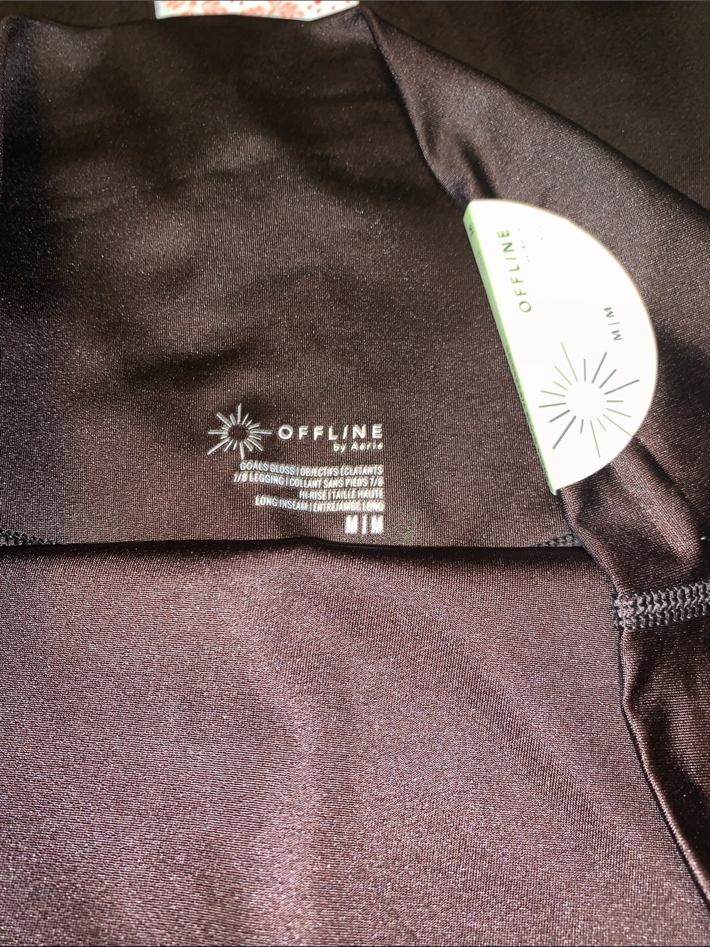 Aerie OFFLINE Goals Gloss Leggings Espresso M - Picture 4 of 5